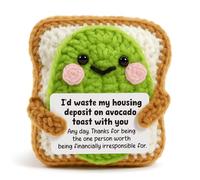 Kindbots Avocado Toast Robot Funny Friendship Gift | Gen Z, Millennial BFF Birthday Present for Bestie | Sassy Galentine's Day Decor with Witty Best Friend Quote
