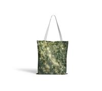 Kinde Beach Bag Green Yellow Cotton and Hemp Cross Body Bag Women Washable Canvas Handbag Waterproof Suitable for Travel Swimming Pool Shopping Gym Kayaking Daily Use 30x40cm/1 Pcs
