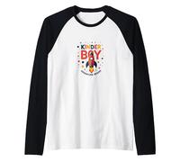 Kinder Boy Adventure Begins Cosmic Rocket Journey Raglan Baseball Tee, Men, Black/White, L