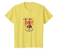 Kinder Boy Adventure Begins Cosmic Rocket Journey T-Shirt, Kids, Lemon, 12 Years