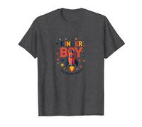 Kinder Boy Adventure Begins Cosmic Rocket Journey T-Shirt, Men, Dark Heather Grey, 5XL