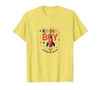 Kinder Boy Adventure Begins Cosmic Rocket Journey T-Shirt, Men, Lemon, M