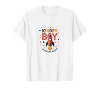 Kinder Boy Adventure Begins Cosmic Rocket Journey T-Shirt, Men, White, 6XL