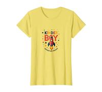 Kinder Boy Adventure Begins Cosmic Rocket Journey T-Shirt, Women, Lemon, L