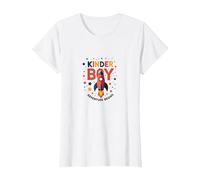 Kinder Boy Adventure Begins Cosmic Rocket Journey T-Shirt, Women, White, S