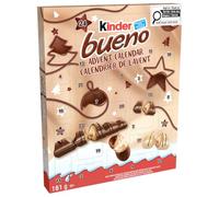 KINDER BUENO Christmas 2026 Advent Calendar - Assorted Confections - 181 g | 24 Milk and White Chocolate Covered Wafers with Smooth Milky Hazelnut Filling - Holiday Countdown - Festive Gift