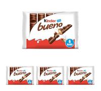 Kinder Bueno Classic Chocolate Snack 6 bars (Pack of 4)
