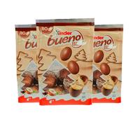 Kinder Bueno Mini Chocolate Christmas Eggs, Chocolate Treat Bag for Sharing, 80g