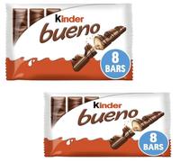 Kinder Bueno Milk & Hazelnut Chocolate Bars Multipack 4 X 43g (2 Pack)