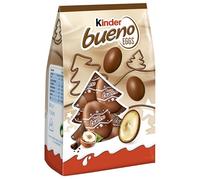 Kinder Bueno Mini Chocolate Christmas Eggs, Chocolate Treat Bag for Sharing, 80g