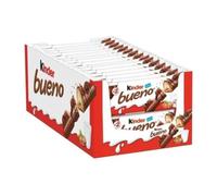 Kinder Bueno Wafer Twin Bars, Bulk Chocolate Pack of 30 x 2 (60pcs)
