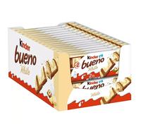 Kinder Bueno WHITE Chocolate 30 x 39g Bar Pack Crunchy Wafer Layer Free Delivery