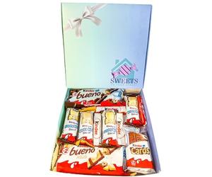 Kinder Chocolate Gift Box Hamper, Letter Box Friendly, Perfect for Presents, Surprises and Special Occasions, Kinder Bueno, Happy Hippo, Kinder Cards, Kinder Mini