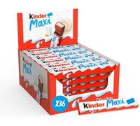 Kinder Chocolate Medium Bars, Bulk Chocolate Gift Box, Fine Milk Chocolate Bar with a Milky Filling, Pack of 36 (756gr)
