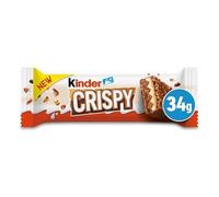 Kinder Crispy Waffle Chocolate Bar 34g - 14 Pack | Creamy Milk Chocolate with Crispy Wafer Layers & Smooth Filling | Delicious Snack Treat | Individually Wrapped Bars - Perfect for Sharing & Gifting