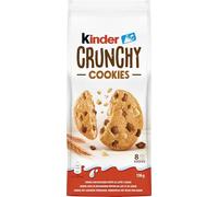 Ferrero Kinder Crunchy Cookies Milk Chocolate Chip Crumbly Biscuits Pack 3x136g
