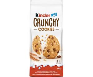Kinder Crunchy Cookies, 8 Count, 136g, with Milk and Cocoa (3 packs)