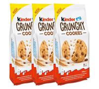 Kinder Crunchy Cookies, Chocolate Chip Biscuits, 136g Pack, 3 Count