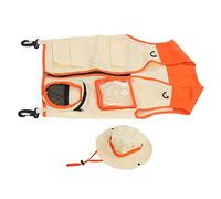 Kinder Entdecker Weste Hut Set, Kinder Outdoor Abenteuer Weste Hut Set Waschbar Abenteuer Kostüm für Wandern, Camping, Wildnis Berleben, Geeignet für Kinder 100-140 Cm (Orange)