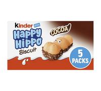 Kinder Happy Hippo Cocoa Biscuit Bars, Bulk Chocolate Gift, Crispy Wafer with Milk Chocolate and Cocoa Cream Filling, Pack of 10 x 103.5g