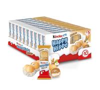 Kinder Happy Hippo Hazelnut Biscuit Bars, Pack of 10 x 103.5g | Bulk Chocolate Gift, Crispy Wafer with Milk Chocolate and Hazelnut Filling