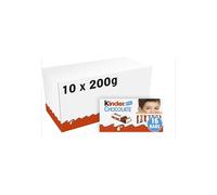 Kinder Pack of 10 x 200g Chocolate Small Bars Bulk Chocolate Gift Box Fine Milk Chocolate Bar with a Milky Filling