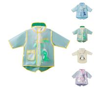 Kinder Regenjacke Outdoor Süße Muster Wasserdicht Regencape mit Kapuze Ärmeln EVA Atmungsaktiv Regenschutz Regenmantel Wiederverwendbar für Wandern Camping Reisen (Pink, XL)