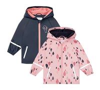 Kinder Regenjacke Wasserdicht Regenmantel Regenbekleidung Leichte Windjacke Softshelljacke mit Kapuze Wasserdicht Outdoorjacke für Outdoor Abenteuer Wandern Camping Schule (Pink, 1-2 Years)