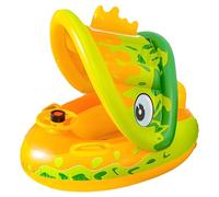 Kinder Schwimmflügel - Aufblasbarer Schwimmring | Schwimmring Aufblasbarer Mit Sonnendach | Schwimmspielzeug in Bootsform Mit Und Hupe, Wasserspaß Vorschulkinder