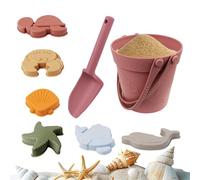 Kinder Strandspielzeug,Silikon Eimer Schaufel Förmchen Sandbasket Set,Sandspielzeug für - für Reise Urlaub Pool Garten