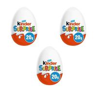 Kinder Surprise Egg 20g | Premium Chocolate Gift for Christmas & Easter (Pack of 3)