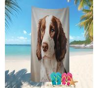 Kinder und Jugendliche Microfibre Beach Towels 80x160cm Springer Spaniel Sand Free, Lightweight Quick Dry Beach Towel for Spa,Travel Grey Super Absorbent,Soft Printed Pool Towels