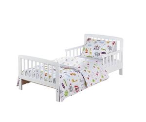 Kinder Valley 3 Piece Toddler Bedding Set - Circus Friends Cot Bed Duvet Cover With Pillow Case & Fitted Sheet Set, Comfortable & Reversible Bedding Set For Your Babies | (120 x 150cm)