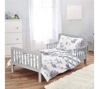 Kinder Valley 7 Piece Toddler Bed Bundle White With Kinder Flow Mattress - Woodland Tales Bedding