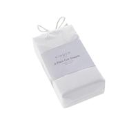 Kinder Valley Cot Fitted Sheets - 2 Pack Baby Cot Sheets for Luxurious Comfort, Soft Poly Cotton Durable, Easy to Maintain & Machine Washable | (White, 120cmx60cm)