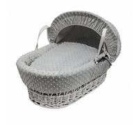 Kinder Valley Grey Dimple White Wicker Moses Basket