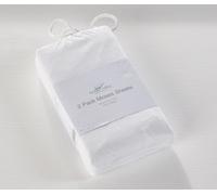 Kinder Valley Moses Basket Sheets White 2Pk