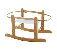 Kinder Valley Moses Basket Stand - Little Gem Moses Basket Rocking Stand, Solid Pinewood, Smooth Rocking Motion, Fits Majority of Palm & Wicker Moses Baskets | (Natural)