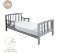 Kinder Valley Sydney Toddler Bed Grey With Safety Side Rails Solid Pine Wood Kids Bed