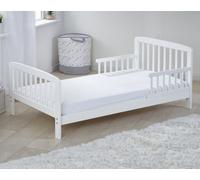 Kinder Valley Sydney Toddler Bed White With Safety Side Rails Solid Pine Wood Kids Bed