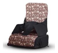 Kinder Valley Travel Booster Seat - Toddler Booster Dining Seat with Adjustable Safety Straps, Transforms into a Carry Bag, Portable, Lightweight, Compact & Durable Travel Highchair | (Bear)