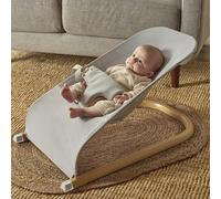 Kinder Valley Unisex Baby Bouncer - Adjustable Baby Bouncer from Birth, Soft Mesh Seat Baby Chair, Non-Slip Feet, Lightweight & Compact, Secure Harness, Easy to Clean | Grey