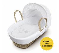 Kinder Valley White Teddy Wash Day Baby Baby Moses Basket Bedding Set For Newborn