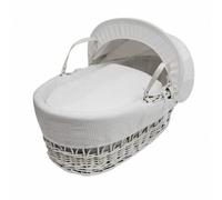 Kinder Valley White Waffle White Wicker Moses Basket