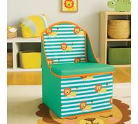 Kinderbox Green Lion Design Storage Box and Seat