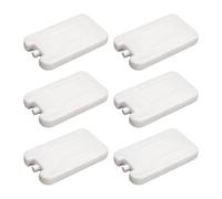 KinderCoring 6 Pieces Ice Blocks Cooling Ice Pack Reusable Freezer Boards Leakproof PETG Material Portable Ice Suitable for Outdoor Picnics Camping, white 300ml