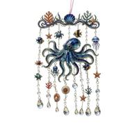 KinderCoring Acrylic Outdoor Sculpture Hanging Decor With Layered Vertical Elements And Iridescent Light Reflection For Garden Room Suitable For