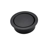 KinderCoring Door Handle, Recessed Handle, Zinc Alloy, Inset Handle, Drawer Handle, Discreet Design, Flush Mounted, for Wardrobe, Sliding Door, Tatami Bed, B, Black