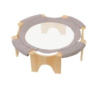 KinderCoring Elevated Cat Bed Hammock Raised Pet Cot Swing Bed Chair with Breathable Mesh Wooden Frame Detachable Washable Design Suitable for indoor lounging