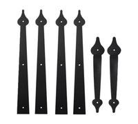 KinderCoring Garage Door Handle Black Carbon Steel Decorative Pull Handle with Architectural Tapered Strap Design Suitable for Residential Entry Door